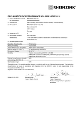 Declaration of Performance SP-Line with EN 14782