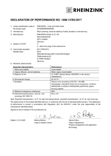 Declaration of Performance Coils and sheets RHEINZINK-CLASSIC, RHEINZINK-prePATINA with EN 14783