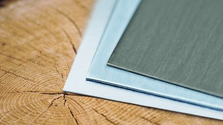 RHEINZINK surfaces – prePATINA Blue-grey, prePATINA Graphite-grey and CLASSIC bright-rolled