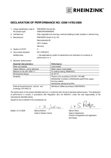 Declaration of Performance Flat Lock tile with EN 14783