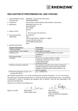 Declaration of Performance Coils and sheets RHEINZINK-PRISMO with EN 14783