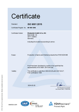 Certificate DIN EN ISO 9001