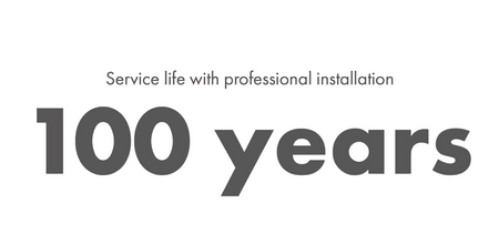 Service life of zinc - 100 years