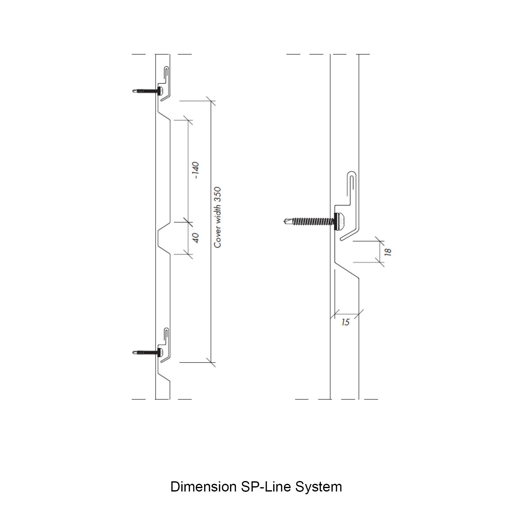 facade SP-Line measures drawing